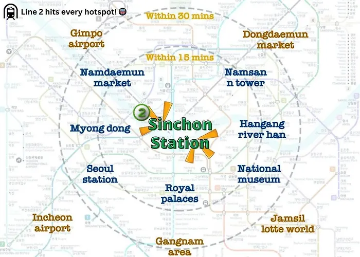 Chillpop Stay, Sinchon Station, 1f, 4ppl, 2br, Hongdae, Private 公寓 首爾
