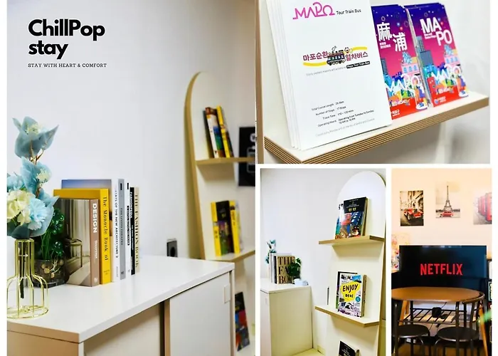 Chillpop Stay, Sinchon Station, 1f, 4ppl, 2br, Hongdae, Private