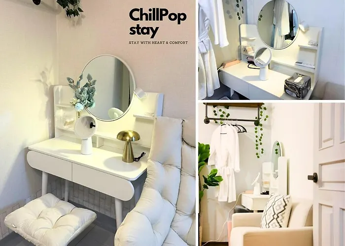 Chillpop Stay, Sinchon Station, 1f, 4ppl, 2br, Hongdae, Private 首爾