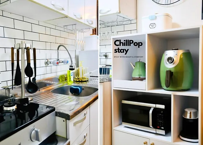 Chillpop Stay, Sinchon Station, 1f, 4ppl, 2br, Hongdae, Private 首爾