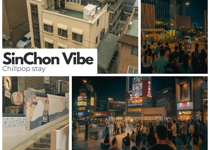 公寓 Chillpop Stay, Sinchon Station, 1f, 4ppl, 2br, Hongdae, Private *